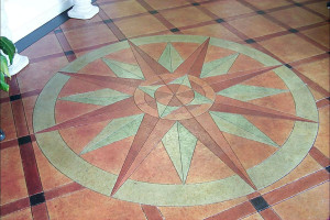 KRMCA Office Building Foyer - Stained Decorative Concrete Floor